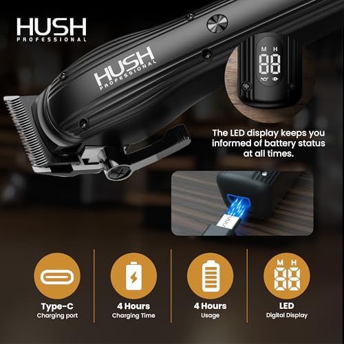 Cordless Hair Clipper for Men - Hair Buzzer Cordless Clipper Set, Barbers Tools, Men's Grooming Professional Set with LED Display