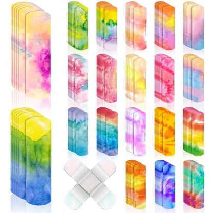 Panelee 120 Pcs Kids Bandages Bulk Waterproof Flexible, Tie Dye Style - style: Tie Dye Style