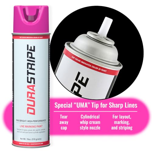 Inverted Utility Marking Spray Paint 18oz (Florescent Pink) - color: Florescent Pink