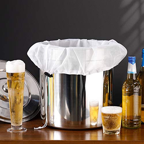 Brew Bags Reusable 3 Pack, Extra Large 26"x22" Fine Mesh Strainer Bag for Home Brewing Hops Grains Wine Beer Making Drawstring Straining Brew in a Bag - size: 1