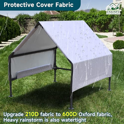 Robot Mower Garage，Shelter for All Mowers，Thickened Polyester Oxford Cloth - color: Gray