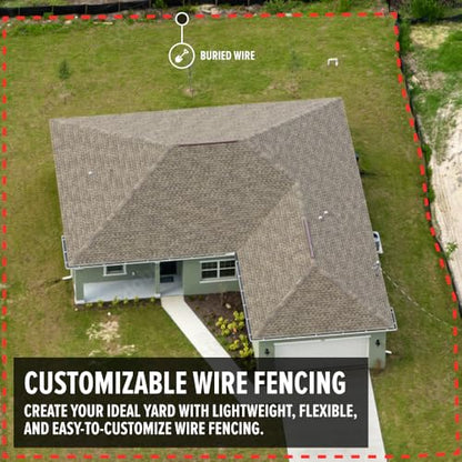 Dog Fence Wire for Electric Dog Fence System, 1000 ft, Covers 1 Acre Area, Easy to Install, Compatible with reputable Underground Fence Brands, Durable, 20 Gauge Wire .025 Polyethylene Coated - size: 1000 FT