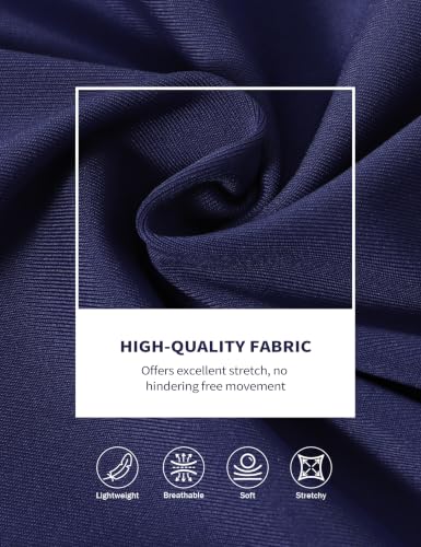 Harrison Howard Women's Long Sleeve Riding Top with Half Mesh Arms, UPF 50+ Quick-Dry Summer Shirt with Stylish Neckline - color: Dark Blue, size: Medium