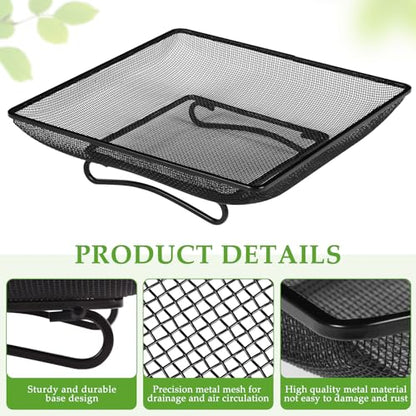 MIXXIDEA Ground Bird Feeder Tray 11x11 Inches, Metal Platform Mesh Seed Tray for Bird Feeders, Great Attracting Garden Yard Decoration for Wild Birds Squirrels Dove,1 Pack - size: 11x11 inches (1 pack)
