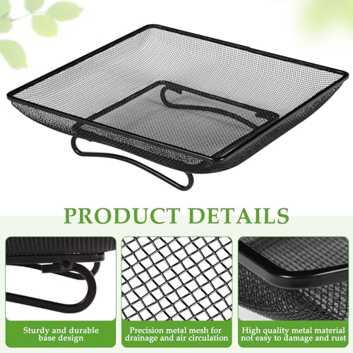 MIXXIDEA Ground Bird Feeder Tray 11x11 Inches, Metal Platform Mesh Seed Tray for Bird Feeders, Great Attracting Garden Yard Decoration for Wild Birds Squirrels Dove,2 Pack - size: 11x11 inches (2 pack)