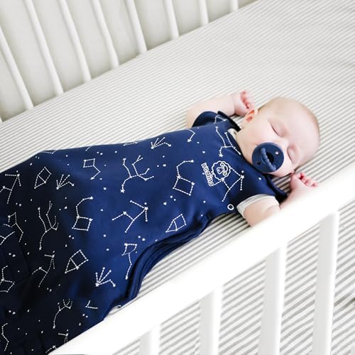 Woolino Ultimate Baby Sleep Sack – 4 Season Merino Wool Sleeping Bag, Organic Cotton Outer, Temp Regulating Blanket, Adjustable Sleep Sack Universal Size 2–24 Months - Night Sky - color: Night Sky
