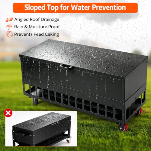 120LBS Heavy-Duty Galvanized Automatic No-Waste Chicken Feeder