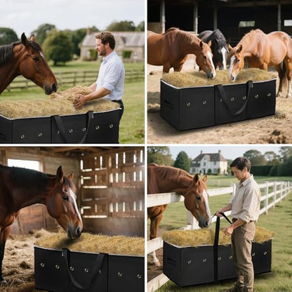 1Pcs Large Horse Hay Storage Bag, Breathable Mesh 44*20*16 Inch | Large Tote Feeding Bag for Horses, Cattle, Goats, Sheep Farm Livestock Supplie - size: 1 Pcs