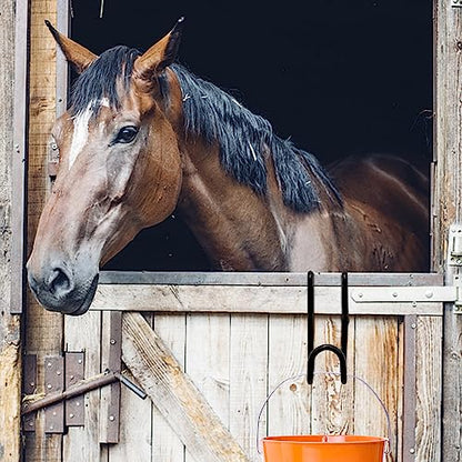 4 Inch Tack Hook Over Rail Bridle Hooks Heavy Duty Horse Water Bucke (2PCS) - size: 2 Pieces