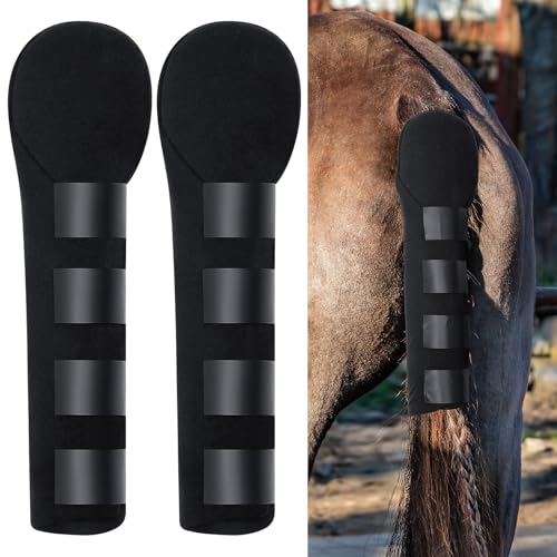 Eccliy 2 Pcs Horse Tail Wrap Protector, Adjustable Touch Fasteners