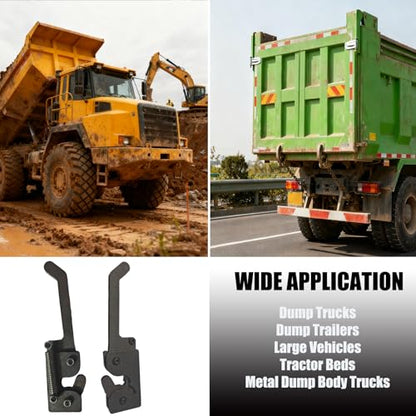 Tailgate Locks Set: 2 Left + 2 Right, Steel Latch Assembly Tailgate Latch Fit Dump Trucks, Tractor Beds, Metal Dump Body Trucks, Large Vehicles, Weld-On Design