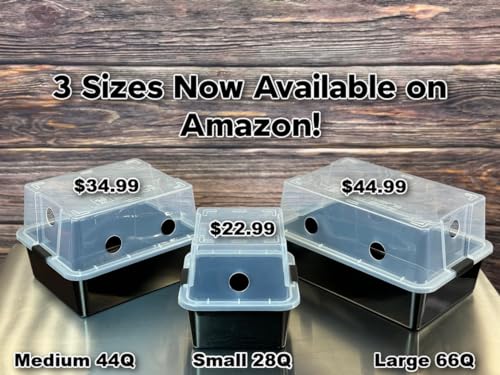 Myco Labs Grower's Select Mushroom Monotub Fruiting Chamber with Filter Disks and Liner - size: 48 Quart