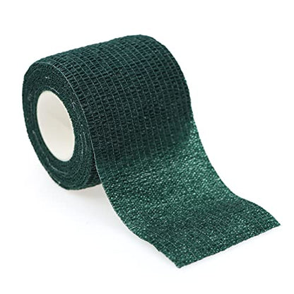 Self Adhesive Bandage Wrap Animal Cohesive Bandage Self Adherent Wrap First Aid Tape for Dogs Cats Horses Birds & Wrist Healing Ankle Sprain (2 Inch Dark Geen 12 Rolls) - color: 2 Inch Dark Geen 12 Rolls