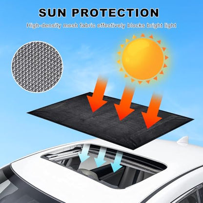Car Window Shade, 25.6"×39.4" Breathable Mesh Magnetic Auto Sunroof Sunshade, Car Window Screen for Sun, Glare and UV Rays Protection, Vehicle Sun Shades for Baby and Kids - color: 25.6"×39.4"Sunroof