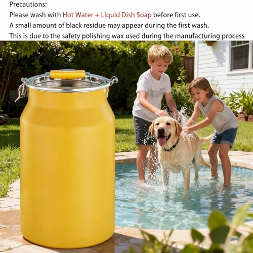 25 Lbs Stainless Steel Dog Food Storage Container with Scoop, 11.81“x19.69”