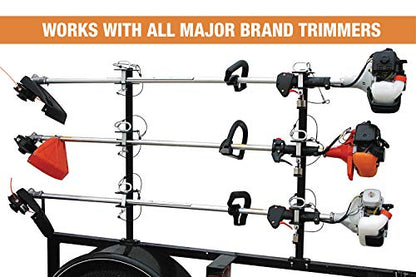 Buyers Products LT13 3-Position Lockable Trimmer Rack, Black Steel | Lockable 3-Position Steel Rack Helps Keep Trimmers Secure, Organized, And Ready To Work On Busy Landscape Trailer Routes - size: 3-Position