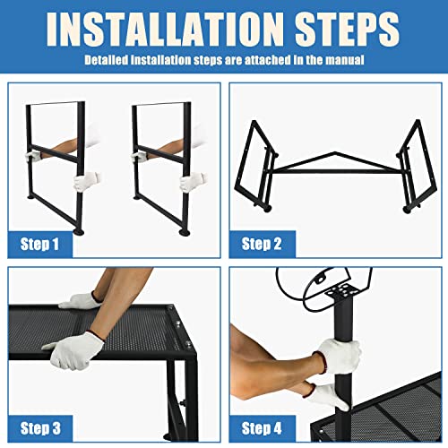 Goat Milking Stand 600Lbs Goat Stand Sheep Stand for Trimming Metal Livestock Stand with Adjustable Headpiece Goat Shearing Livestock Stand Height Adjustable, Black - color: Black