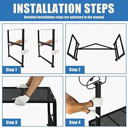 Goat Milking Stand 600Lbs Goat Stand Sheep Stand for Trimming Metal Livestock Stand with Adjustable Headpiece Goat Shearing Livestock Stand Height Adjustable, Black - color: Black