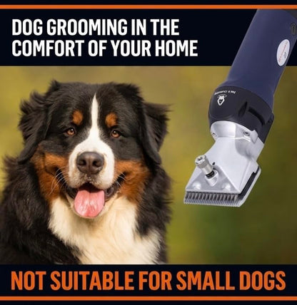 Professional Dog Grooming Clippers for Thick Coats - Shears Heavy Duty Hair Cutting Kit - Large Dog Shaver Set - Pet Trimmer for XL Large Dogs, Horses, Livestock
