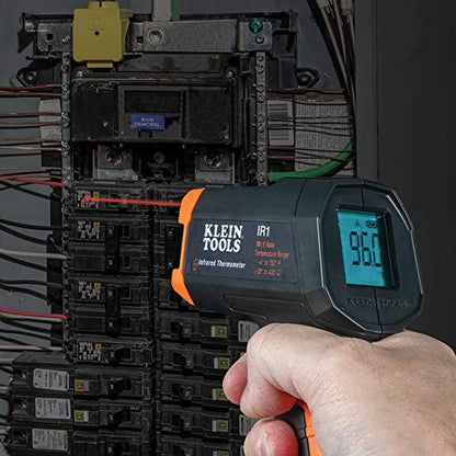 Klein Tools IR1 Infrared Thermometer, Digital Laser Gun is Non-Contact Thermometer with a Temperature Range -4 to 752-Degree Fahrenheit - style: IR Thermometer