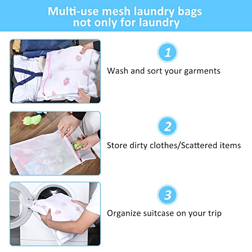 GOGOODA Mesh Laundry Bags for Delicates Durable Protective Wash Bags (Pack of 2) - size: 1XXL, 1XL,1L,1M,1S,2 bra bags (Pack of 2)