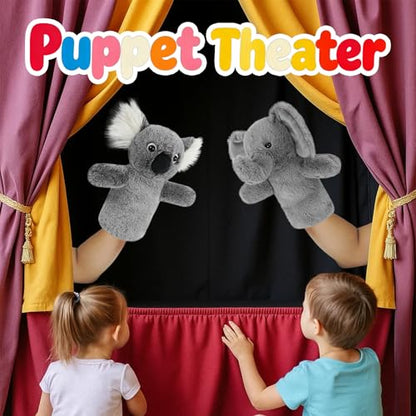 Animal Hand Puppet Educational Toy for Kids Imaginative Play Story Time Adult Hands Fit Classroom Activity Cute Stuffed Wildlife Koala Atuffed Animal Puppet - color: Koala