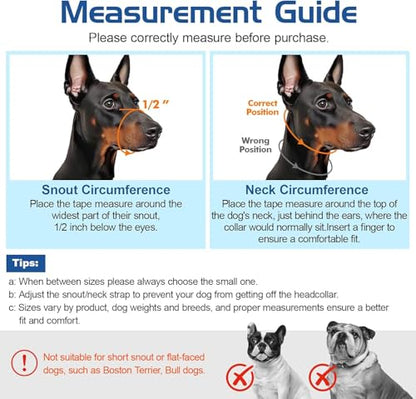 Pawaboo Dog Muzzle, Head Halter Collar for Dog Nylon Reflective Adjustable - color: Purple, size: Small