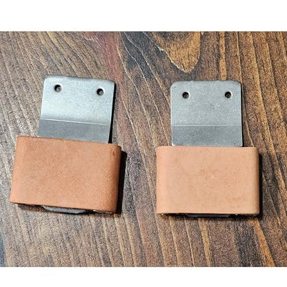 2 1/2" Leather Wrapped Stainless Steel Blevins Buckles Set Vertical Post Western Saddle