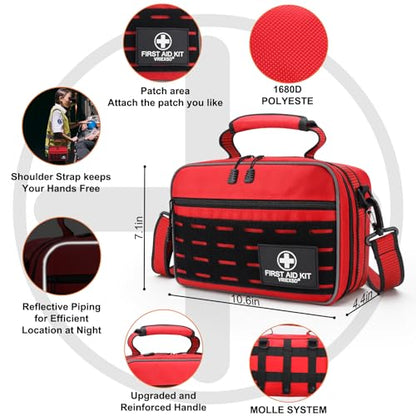 VRIEXSD Premium 450 Piece Large First Aid Kit for Home, Car, Businesses
