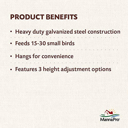 Harris Farms 1000293 Galvanized Hanging Poultry Feeder, 15 lbs, Metal - size: 15 lb
