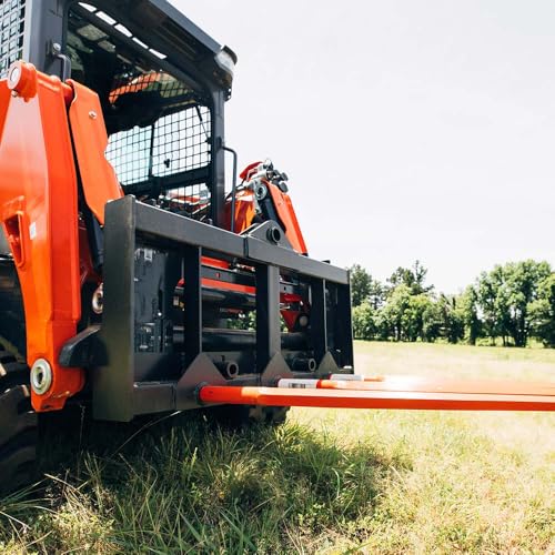 Titan Attachments HD Skid Steer Hay Frame Attachment, Three 39" Hay Spears, Rated 4,000 LB, Quick Tach Mounting, Hay Handing Equipment for Bobcat Tractors