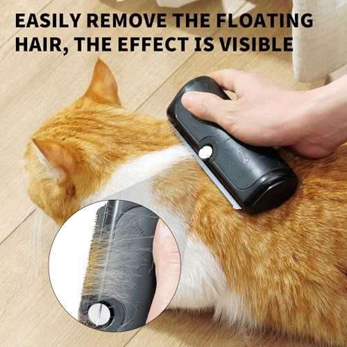 Deshedding Dog Brush for Shedding, Black - color: Black
