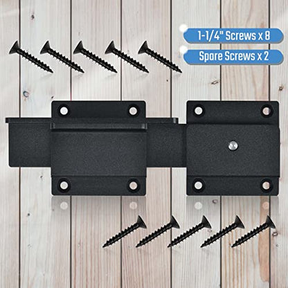7" Outdoor Gate Latch Lock for Wooden Fence with Padlock Hole