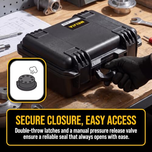 MEIJIA Premium Waterproof Hard Camera Case,Hard Case with customizable fit foam,Full Protection with Light&Convenient Design,Elegant Black (16.19"x12.69"x6.62") - size: 16.19"x12.69"x6.62"