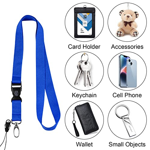 Wisdompro Office Lanyard, 5 Pack 23 inch Neck Strap Lanyards - Blue - color: 5pack Blue