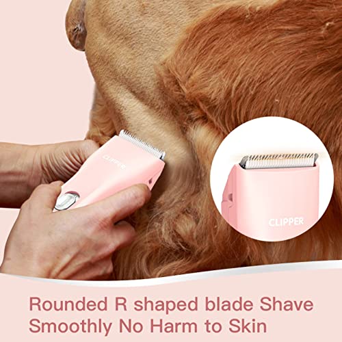 Dog Cat Home Hair Waterproof Clipper Portable Pet Shaver - color: L006-pink