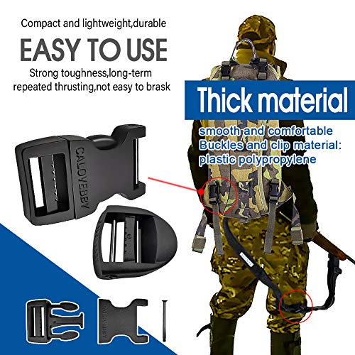 Deluxsa Field Repair Buckle for Straps 1" No Sewing Plastic Buckle Adjustable 1 Inch Strap Flat Side Release for Backpack（1PC）