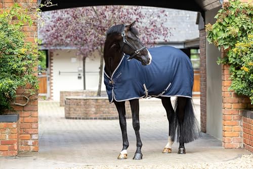 LeMieux Kudos Stable Sheet Navy - Lightweight and Stain Repellent - Durable 1000D Ripstop Outer - 69" - size: 69"