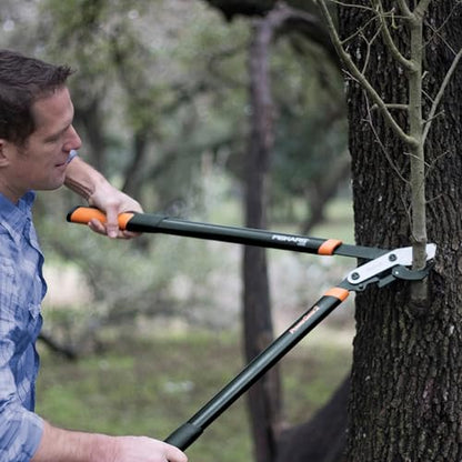 Fiskars 25” PowerGear2 Garden Bypass Loppers, 1.75" Capacity Tree Trimmer | Branch Cutter Tool, Multiplies Cutting Power for Easier Pruning, Heavy-Duty & Sharp Steel Blade with Low-Friction Coating - style: 25 in