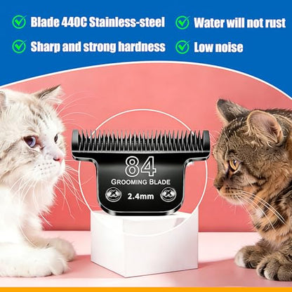#T84 Dog Grooming Replacement Blades Compatible with Andis Dog Clippers - size: Black-T84