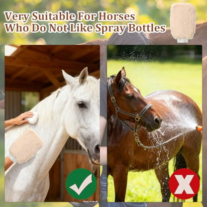 Curry Comb Kit, 6 Ring Curry Comb & Rubber Brush & Horse Grooming Mitts - color: Curry Comb Kit(3 Pcs)