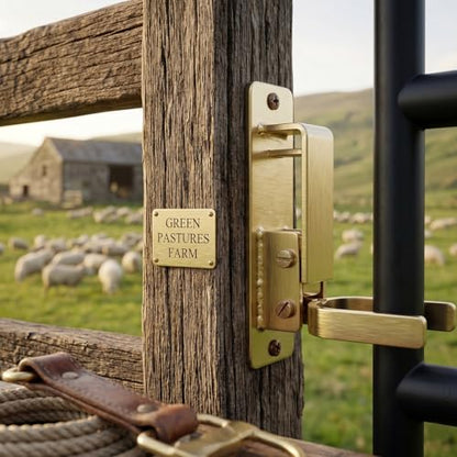 Instant Locking Farm Gate Latch, Heavy Duty Rust-Resistant Steel, One-Hand Operation Safety Catch for Wood, Metal and Pipe Gates, Ideal for Ranch & Backyard