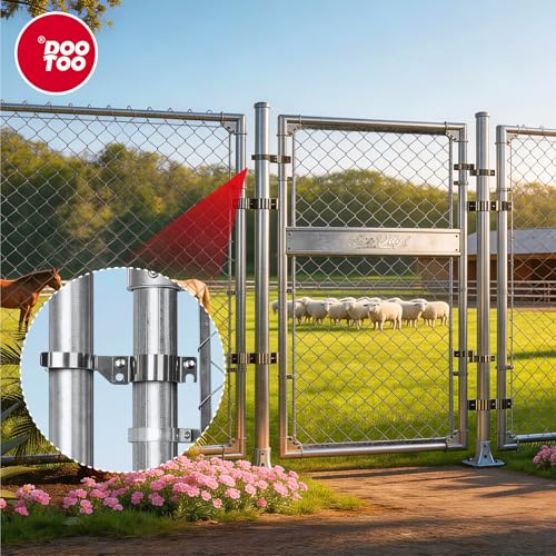 Stainless Steel 2-3/8" x 2-3/8" Chain Link Gate Latch （Fit 2-3/8" Gate Frame）, Heavy Duty Chain Link Fence Gate Fork Latch with Hole for Padlock 1Pack - color: 2-3/8"x2-3/8"