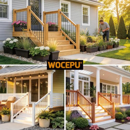 32.5°Stair Angle Stainless Steel Deck Railing Brackets Connectors for 2"x4" (Actual 1.5"x3.5") Railing Wood Post (4 Pair) - size: Angle 32.5°