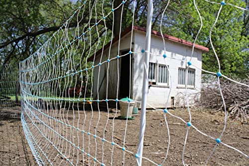 48" x 164' Electric Poultry Netting with Double Spiked Fiberglass Posts | Electric Fence for Chickens in Backyards, Homesteads, Farms and Ranches