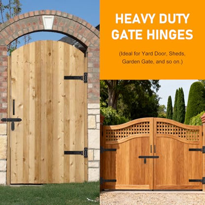 Heavy Duty Gate Hinges, 900 Lbs Capacity and Sealed Built-in Ball Bearings