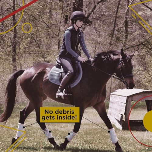 Kavallerie Classic Tendon Boots, Impact-Absorbing Material, Breathable & Evenly Distribute Pressure, Protect Tendon and Ligaments, Anti-Slip, Anti- Sore and Moisture Repellant Show Jumping Boots - color: Support Boots(fleece), Black