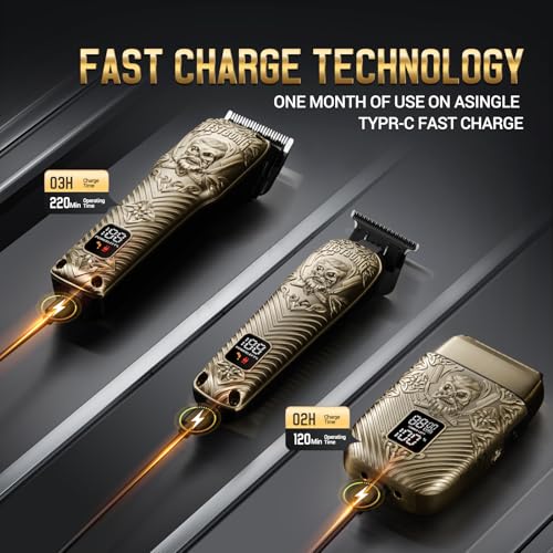 BESTBOMG® Hair Clippers for Men, Clipper, Trimmer & Shaver Set, BS-808DR - color: Bronze