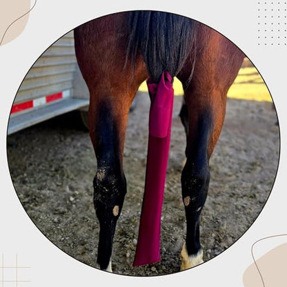 Ranch Hand Premium Tail Bag – Horse Tail Bag Made from Durable Stretchable – Gentle on Hair and Free from Damage – Horse Tail Protection Bag for Grooming – 24 Inches- Maroon - color: Maroon