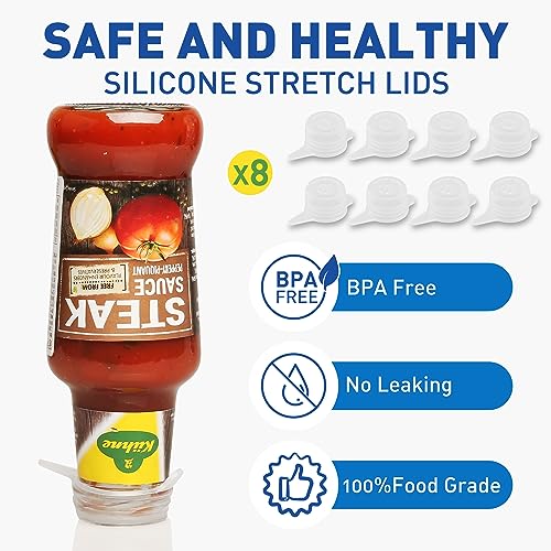 Extra Small Silicone Stretch Lids Reusable Silicone Jar Cover 3 Different Sizes Fit to 1.2 Inch to 2.4 Inch Small Jars,Food Cans,Bottles 6 Pack - size: 1.2-2.4 inch (3 sizes)